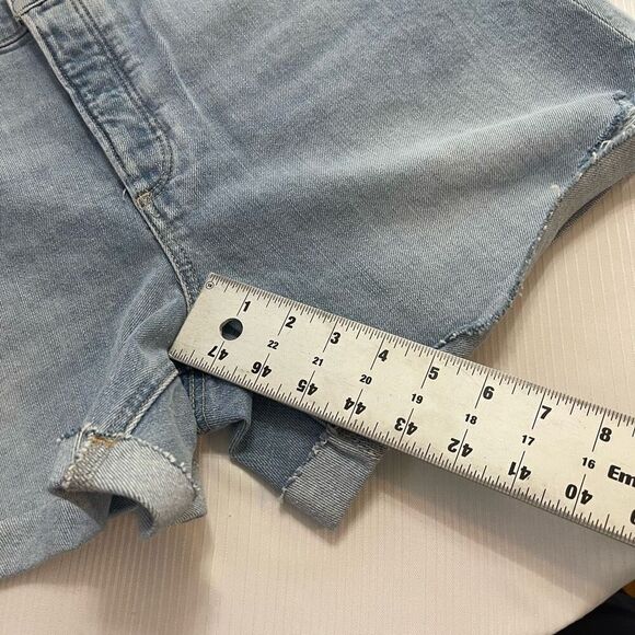 Paige Asher Rolled Cut Off Denim Shorts Size 29 - Picture 7 of 13